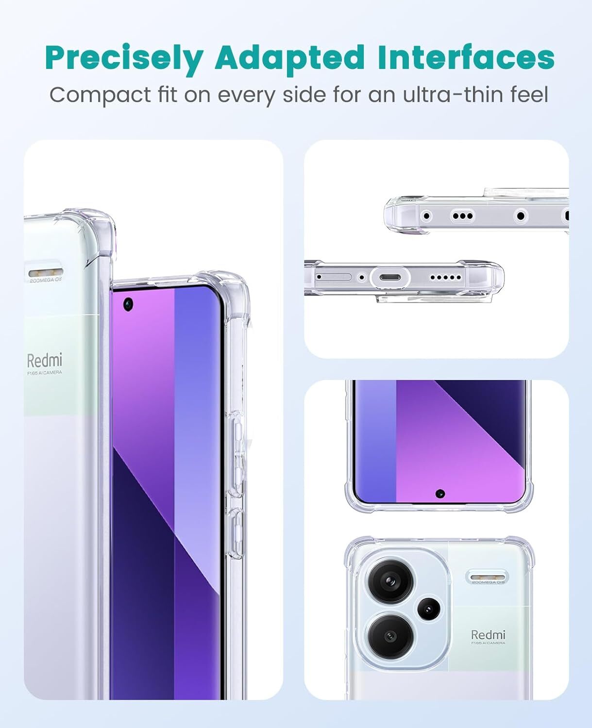 Xiaomi Poco M6 Pro / Redmi Note 13 Pro 4G Hoesje Schokbestendig TPU Transparant afbeelding 6