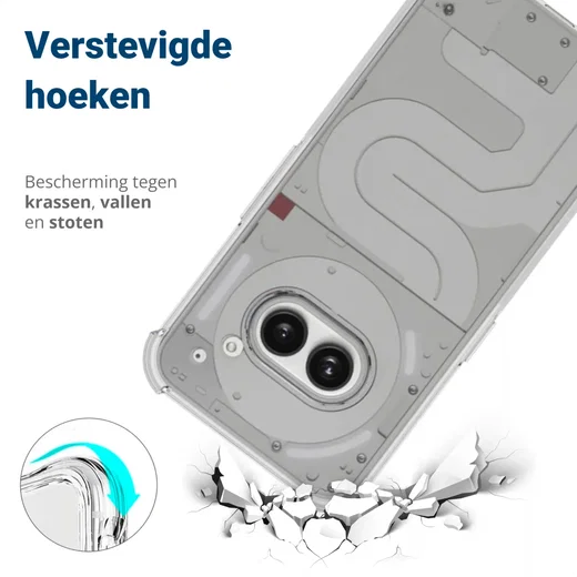 Nothing Phone (2a) / (2a) Plus Hoesje Schokbestendig en Dun TPU Transparant afbeelding 2