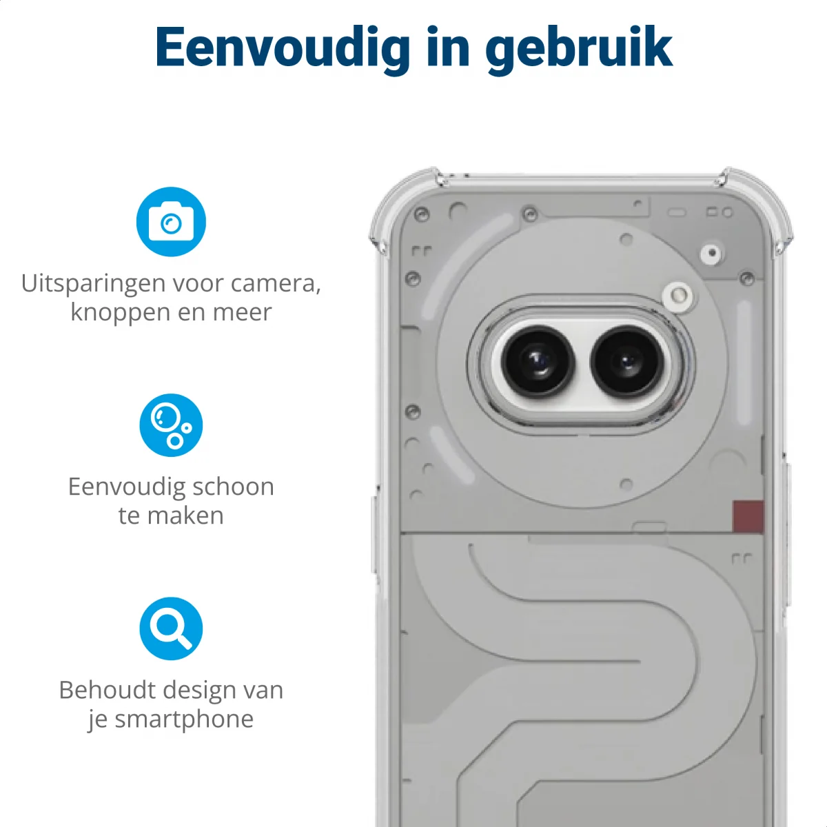 Nothing Phone (2a) / (2a) Plus Hoesje Schokbestendig en Dun TPU Transparant afbeelding 6