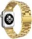 Apple Watch 45MM / 44MM / 42MM Bandje Schakelband Roestvrij Staal Goud afbeelding 4