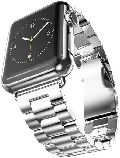 Apple Watch 1-10/SE/Ultra Bandje - 49/46/45/44/42MM - Roestvrij Staal - Zilver afbeelding 1