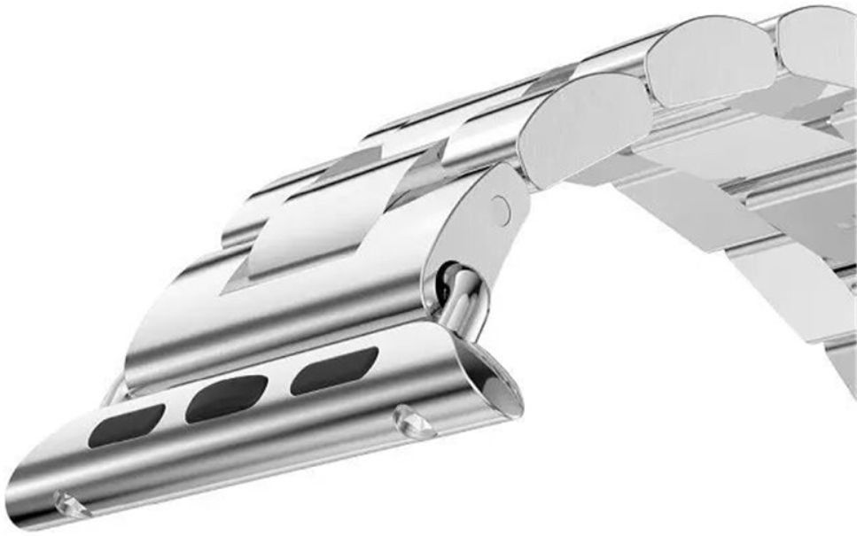 Apple Watch 1-10/SE/Ultra Bandje - 49/46/45/44/42MM - Roestvrij Staal - Zilver afbeelding 5