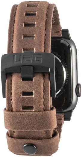 Urban Armor Gear Leather Apple Watch 45MM / 44MM / 42MM Bandje Bruin afbeelding 7
