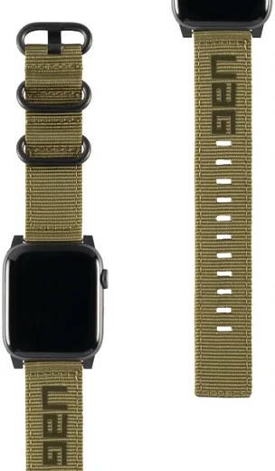 Urban Armor Gear Nato Apple Watch 45MM / 44MM / 42MM Bandje Olive afbeelding 2