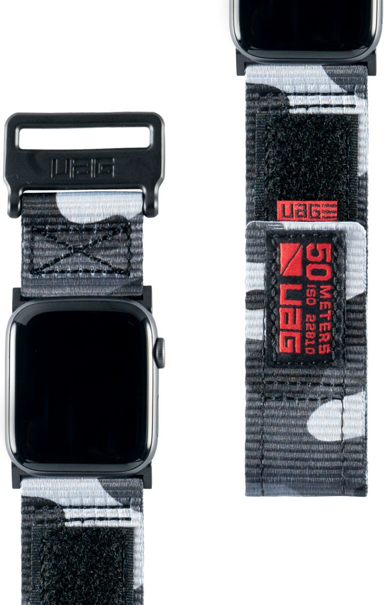 Urban Armor Gear Active Apple Watch 45MM / 44MM / 42MM Bandje Midnight Camo afbeelding 2