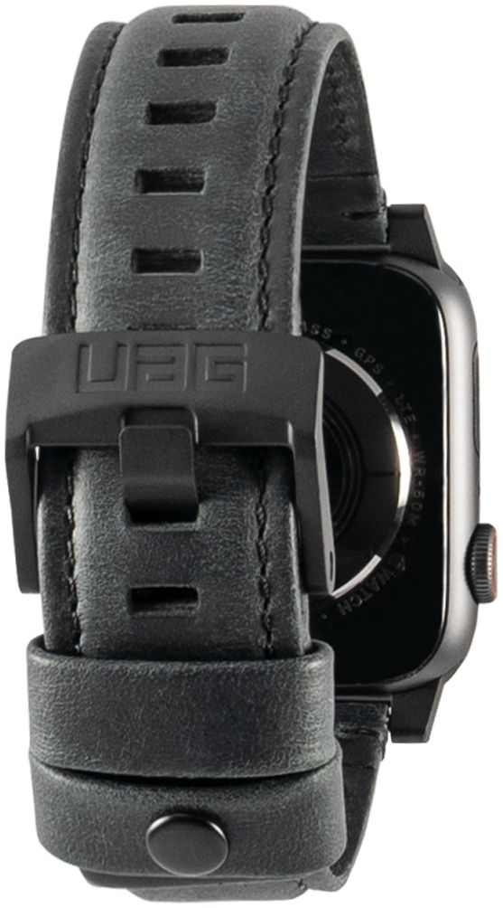 Urban Armor Gear Leather Apple Watch 45MM / 44MM / 42MM Bandje Zwart afbeelding 7
