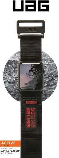Urban Armor Gear Active Apple Watch 41MM / 40MM / 38MM Bandje Zwart afbeelding 7