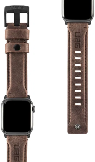 Urban Armor Gear Leather Apple Watch 41MM / 40MM / 38MM Bandje Bruin afbeelding 2