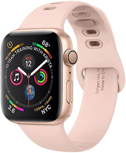 Spigen Air Fit Apple Watch 41MM / 40MM / 38MM Bandje Siliconen Roze afbeelding 1
