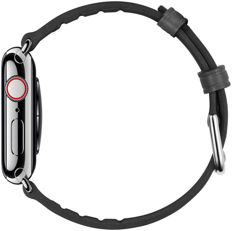 Spigen Retro Fit Apple Watch 42MM / 41MM / 40MM / 38MM Bandje Kunstleer Zwart afbeelding 3