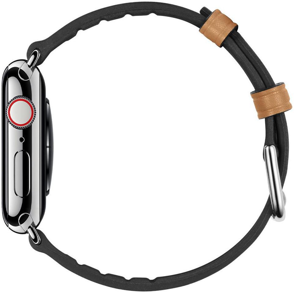 Spigen Retro Fit Apple Watch 45MM / 44MM / 42MM Bandje Kunst Leer Bruin afbeelding 3