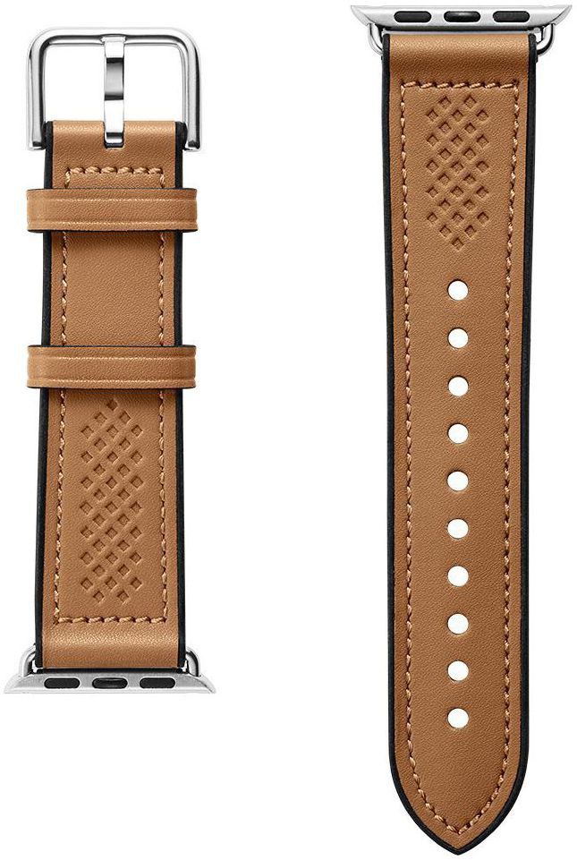 Spigen Retro Fit Apple Watch 45MM / 44MM / 42MM Bandje Kunst Leer Bruin afbeelding 4