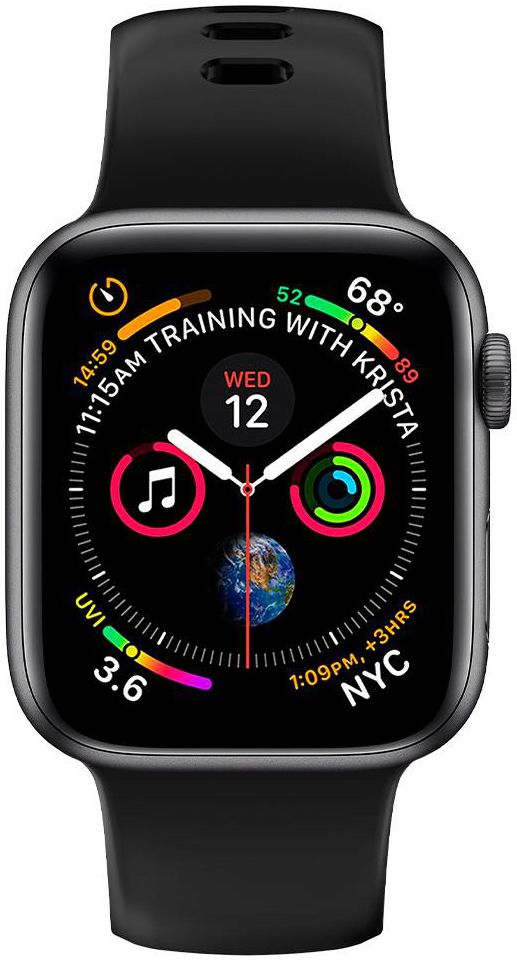 Spigen Air Fit Apple Watch 45MM / 44MM / 42MM Bandje Siliconen Zwart afbeelding 2