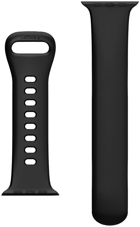 Spigen Air Fit Apple Watch 45MM / 44MM / 42MM Bandje Siliconen Zwart afbeelding 4