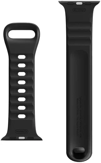 Spigen Air Fit Apple Watch 45MM / 44MM / 42MM Bandje Siliconen Zwart afbeelding 5