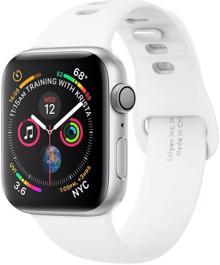 Spigen Air Fit Apple Watch 45MM / 44MM / 42MM Bandje Siliconen Wit afbeelding 1