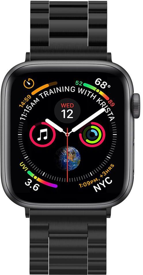 Spigen Modern Fit Apple Watch 46MM / 45MM / 44MM / 42MM Bandje RVS Zwart afbeelding 2