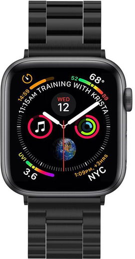 Spigen Modern Fit Apple Watch 46MM / 45MM / 44MM / 42MM Bandje RVS Zwart afbeelding 2