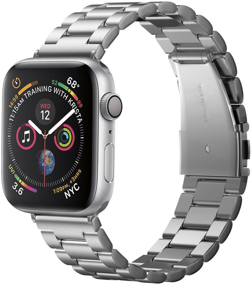 Spigen Modern Fit Apple Watch 45MM / 44MM / 42MM Bandje RVS Zilver afbeelding 1