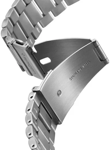 Spigen Modern Fit Apple Watch 45MM / 44MM / 42MM Bandje RVS Zilver afbeelding 6