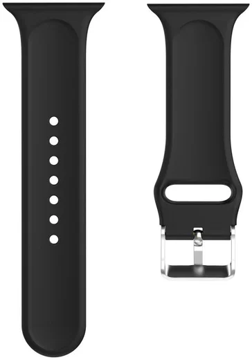Apple Watch 45MM / 44MM / 42MM Bandje Siliconen met 3D Diamant Textuur Zwart afbeelding 4