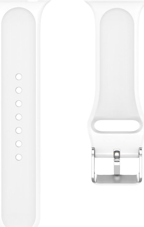 Apple Watch 45MM / 44MM / 42MM Bandje Siliconen met 3D Diamant Textuur Wit afbeelding 4