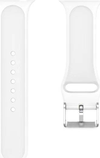 Apple Watch 45MM / 44MM / 42MM Bandje Siliconen met 3D Diamant Textuur Wit afbeelding 4