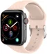 Apple Watch 45MM / 44MM / 42MM Bandje Siliconen met 3D Diamant Textuur Roze afbeelding 1