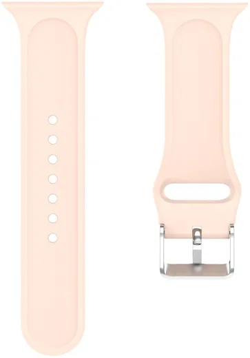Apple Watch 45MM / 44MM / 42MM Bandje Siliconen met 3D Diamant Textuur Roze afbeelding 4