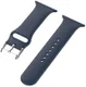 Apple Watch 45MM / 44MM / 42MM Bandje Siliconen met 3D Diamant Textuur Blauw afbeelding 5
