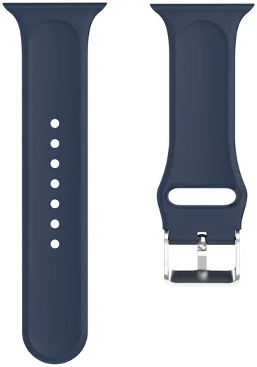 Apple Watch 45MM / 44MM / 42MM Bandje Siliconen met 3D Diamant Textuur Blauw afbeelding 4