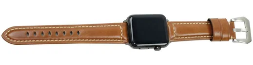 Apple Watch 45MM / 44MM / 42MM Bandje Duurzaam Echt Split Leer Bruin afbeelding 5