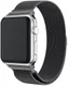 Geschikt voor Apple Watch 45MM / 44MM / 42MM Bandje Milanese RVS Zwart afbeelding 1