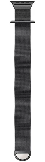 Geschikt voor Apple Watch 45MM / 44MM / 42MM Bandje Milanese RVS Zwart afbeelding 4