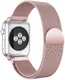 Geschikt voor Apple Watch 45MM / 44MM / 42MM Bandje Milanese RVS Roze afbeelding 2