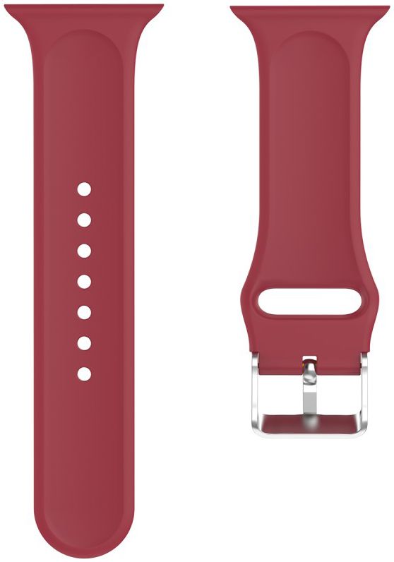 Apple Watch 41MM / 40MM / 38MM Bandje Siliconen met 3D Diamant Textuur Rood afbeelding 4