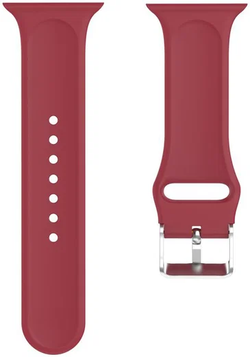 Apple Watch 41MM / 40MM / 38MM Bandje Siliconen met 3D Diamant Textuur Rood afbeelding 4