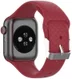 Apple Watch 41MM / 40MM / 38MM Bandje Siliconen met 3D Diamant Textuur Rood afbeelding 2