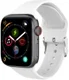 Apple Watch 41MM / 40MM / 38MM Bandje Siliconen met 3D Diamant Textuur Wit afbeelding 1