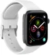 Apple Watch 41MM / 40MM / 38MM Bandje Siliconen met 3D Diamant Textuur Wit afbeelding 3