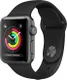 Apple Watch 1-9/SE 41/40/38MM Bandje Siliconen Drukknoop Zwart afbeelding 1