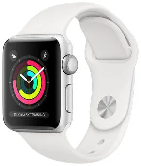 Apple Watch 41MM / 40MM / 38MM Bandje Siliconen met Drukknoop Sluiting Wit afbeelding 1
