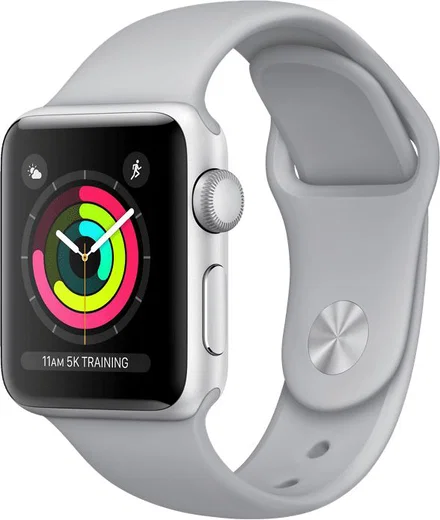 Apple Watch 41MM / 40MM / 38MM Bandje Siliconen met Drukknoop Sluiting Grijs afbeelding 1