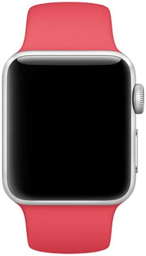 Apple Watch 41MM / 40MM / 38MM Bandje Siliconen met Drukknoop Sluiting Rood afbeelding 2