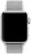 Apple Watch 45MM / 44MM / 42MM Bandje Nylon met Klittenband Grijs/Wit afbeelding 2