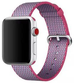 Origineel Apple Geweven Nylon Apple Watch 45MM / 44MM / 42MM Bandje Berry afbeelding 1