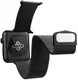 Raptic Hybrid Mesh Apple Watch 41MM / 40MM / 38MM Bandje RVS Kunstleer Zwart afbeelding 2