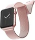 Raptic Hybrid Mesh Apple Watch 41MM / 40MM / 38MM Bandje RVS Kunstleer Roze afbeelding 1