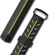 Raptic Action Apple Watch 45MM / 44MM / 42MM Bandje Siliconen Zwart / Groen afbeelding 4