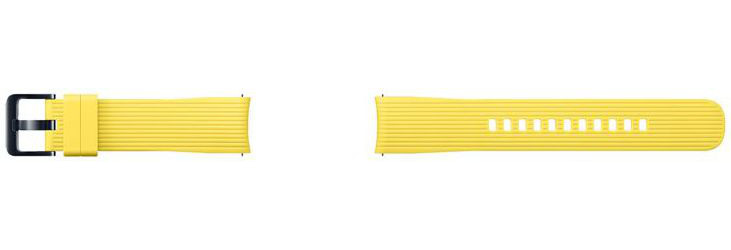 Origineel Samsung Universeel Smartwatch 20MM Bandje Siliconen Geel afbeelding 2